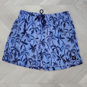 Spicy Tuna Mens Palms Swim Trunks , Size Large